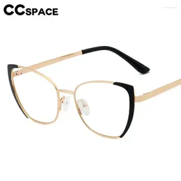 Sunglasses Frames 56702 Metal Optical Spectacle Frame Women Fashion Large Size Anti Blue Computer Glasses Butterfly Style