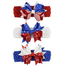 American flag Bow Hairband Headband Hair Headwear 4th of July US Independence Day kids Hair Accessories for Children's Festivals American National Day gifts