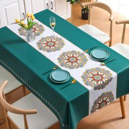 Table Cloth 2024Exquisite Embroidered Tablecloth Waterproof And Oil Resistant Nordic Ins Dining PVC Tea