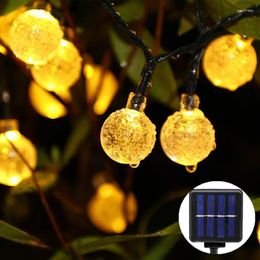 Strings Led Lights Decoration Small Bubble Ball Lamp Holiday Lighting Battery Solar Energy For Christmas Wedding Festoon