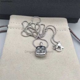 Dj2d Pendant Gold Necklaces 18k Jewlery Luxury Designer Necklace for 925 Plated Women Sterling Silver Square Full Diamond Fashion Design Label Couple Jewellery