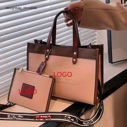 Cheap Wholesale Limited Clearance 50% Discount Handbag Koujia Splicing Tote Bag with Embossed Fashion Single Shoulder Crossbody