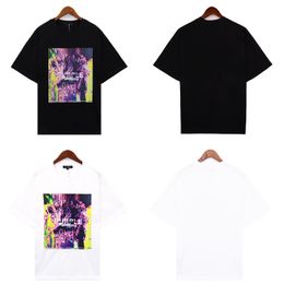 designer shirts Purple Brand T shirt Men graphic tee Cool Letter Print Black White Street Cotton Casual T-shirt