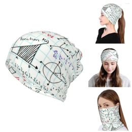 Berets Math Homework Skullies Beanies Caps Men Women UV Face Shield Neck Gaiter Winter Mathematical Teacher Bandana Scarf For Ski