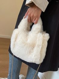 Evening Bags Autumn/Winter Plush Velvet Niche Design Bag Women 2024 Chain Messenger Hand Furry