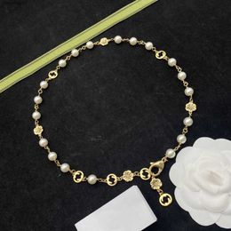 484l Pendant Necklaces Designer Beaded Pearl Flower Necklace Women Wear Sets Designer Jewelry