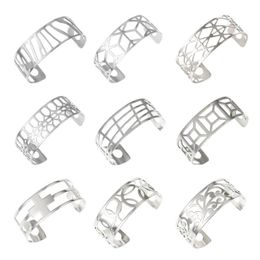 Legenstar Bangles For Women Hollow Stainless Steel Cuff Bracelets&Bangles Bijoux Manchette Femme Bracelet Argent Pulseiras348S