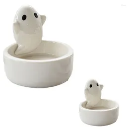 Candle Holders Ghost Shape Candlestick Modern Pography Ring Holder Creative Ceramic For Bathroom Party Countertop Easy To Use