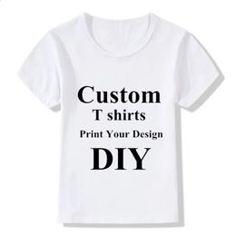 Custom Children T Shirt DIY Print Your Design Kids T-Shirts BoysGirls DIY Tee Shirts Tops Printing Contact Seller Frist 240313