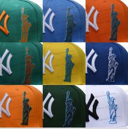 2024 25 Colours Men's Baseball Snapback Hats Classic Hip Hop " New York" Black Blue Pink Sport Free Size Adjustable Statue Caps Chapeau Ma7-09