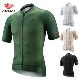 RION Mens Cycling Jersey MTB Mountain Bike Shirts Downhill Bicycle Clothing Motorcycle Tops Reflective Breathable Shirt 240311