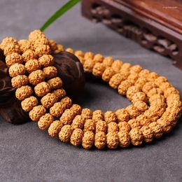 Strand Nepal Small Jingang Bodhi Men's Stump Quincuncial Piles Double Plate Dragon Pattern Bracelet