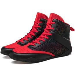 HBP Non-Brand 36-46 New Arrival Couples Custom genuine leather Professional Make Your Own Wrestling Boxing Shoes for Men