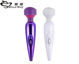 Black wolf durable classic av stick vibrator sex products super shock magic wand massager head for women adult sex 2018352E9756346