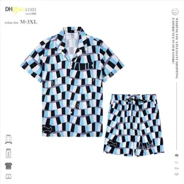 Designer T Set Print Mens Casual and Short Womens Loose Silk Shirt Högkvalitativ Tees Summer Tour Men Tshirt Size M-3XL