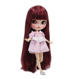 ICY DBS Blyth doll 16 bjd 30cm nude joint body with red hair and matte face BL12532 240307