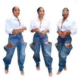 Women's Jeans 2024 Pants European And American Fashion Stretch Baggy Women Mom