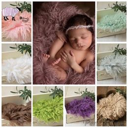 Blankets 35cm Flokati Wool Blanket Born Pography Props Baby Poshoot Studio Posing Woollen Infant Fotografia Accessories
