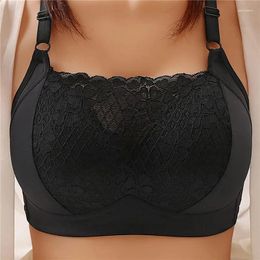 Bras Women Large Size Bustier Underwear Thin Non-steel Ring Brassiere Mum Gathering Top Support Bra Mother Comfortable Brassier