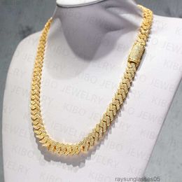 2024 Новое индивидуальное серебряное бриллиантовое ожерелье S925 в стиле хип-хоп