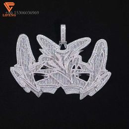 Custom Fashion Jewellery Sier Round&Baguette Diamond VVS Moissanite Hiphop 4Inches Big Transformers 3D Pendant For