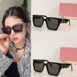 Designer Retro MUMU Sunglasses Metal Independent Letter Inlaid Diamond Large Box MU07 Womens High end Sunglasses UV400