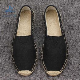 HBP Non-Brand Hot selling African discount mens slip on canvas shoes rubber sole lazy walking jute sneakers casual women espadrilles men