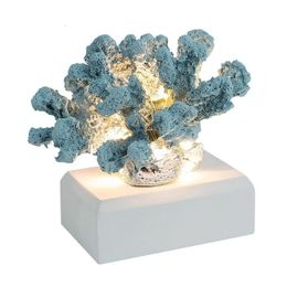 Simulation Resin Coral Decoration Home Accessories Shooting Props Desk Living Room Crafts 240314