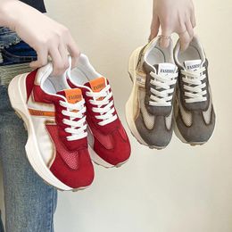 Casual Shoes 2024 Women Sneakers Fashion Platform Lace Up Sports Comfortable Running Ladies Vulcanized Female Footwear