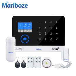 Kits Marlboze PG103 Wireless Smart Home Wifi Security Camera System App Control Gsm Burglar Motion Sensor Alarm DIY Kit