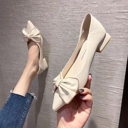 Casual Shoes Love Flower Fragrance Women's Autumn Black One Size Pointed Daily Low Top Flat Heel Solid Bow High Heels