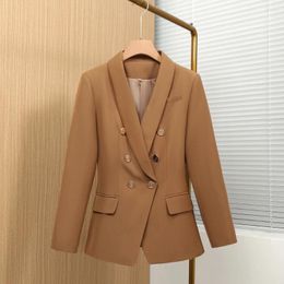 Women's Suits Autumn And Winter 2024 Fashion High Class Suit Classic Quality Commuter Double Breasted Small Top Coat