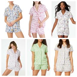 Womens Cute Roller Rabbit Pajamas Y2k Monkey Prefabricated Printing 2-piece Pajama Set Short Sleeve Shirt Pj Shorts Casual Wear for womens home wear vn