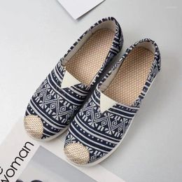 Casual Shoes Fashion Women Canvas Slip On Print Light Mesh Loafers Fisherman Breathable Flat Women's Single