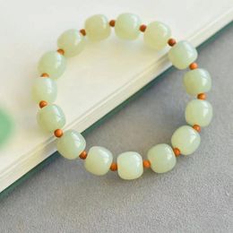 Strand Hetian White Jade Passepartout Jewellery And Olive Shell Bracelet 22206#