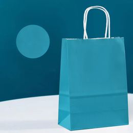Różne rozmiary brązowe papierowe papiery niestandardowe torby logo uchwyty idealne na imprezy zakupowe dla małych firm prezenty Z141