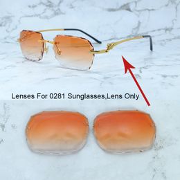 Diamond Cut Replacement Lenses For Carter Panther 0281 Sunglasses Designer Colourful Sun Glasses Rilmess Lens Only 1 Hole