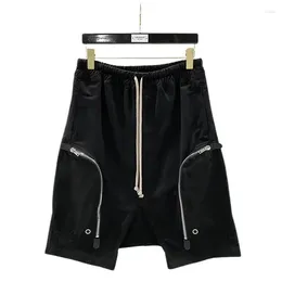 Men's Shorts Men Casual Cargo Gothic Clothing Summer Solid High Street Black Short