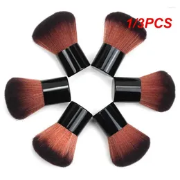 Makeup Brushes 1/3PCS Kabuki Brush Blush Bronzer Loose Powder Foundation Synthetic Hair Flat With Lid Case Contour Beauty Tools