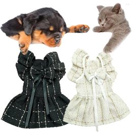 Dog Apparel Cute Pet Skirt Princess Style Sweet Clothes Puppy Cat Dress Bow Kittens Supplies Comfortable