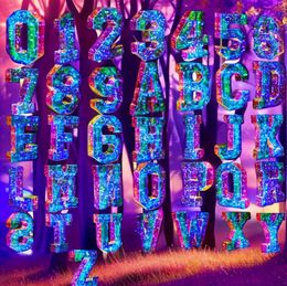 25cm Iridescent Acrylic LED Letter Multicolor Twinkling Fairy Lights, Ideal for Festive Decor and Themed Events