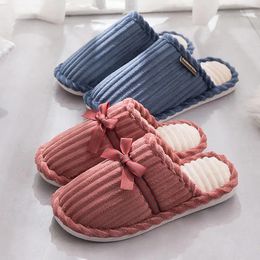 Casual Shoes Slippers Winter Corduroy Cotton Floor Board Home Indoor Warm Couple Moon Soft Non Slip