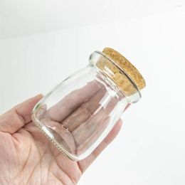 Bottles 6pcs Milk Glass Storage Food Grade Jar Bottle 100ml Cute Container With Cork Stopper Fill Spice Jars DIY Crafts Vials