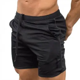 Men's Shorts Lightweight Sports Quick-dry Fitness With Side Slit Pockets Mid-rise Elastic Waist Streetwear For Active