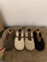 Casual Shoes Winter Women Round Toe Slip-on Female Footwear Loafers Fur Sneaker Autumn Modis Slip On Dress Moccasin Fall