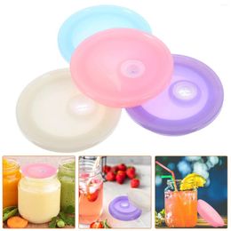 Disposable Cups Straws 4 Pcs Straw Lid Cup Covers Lids For Tumbler Mug Accessory Replaceable Water Plastic Replacement