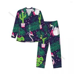 Men's Sleepwear Mens Pyjamas Sets Home Suits Funny Christmas Ornaments Loose Homewear Long-sleeved Casual