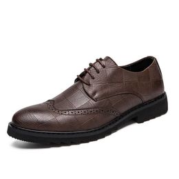 HBP Non-Brand Ready to Ship Top Quality Durable Pointed-toe High-cut Leather Men Dress Shoes Italian