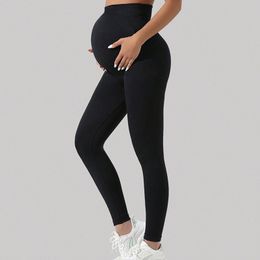 Pregnant women's yoga suit, high slim fit exercise, seamless abdominal support for external wear