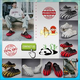 Designer Casual Platform Half pack slippers summer sliders men women Graffiti Bone White slides sandals slip wear resista1nt memory soft thick cushion slipper GAI